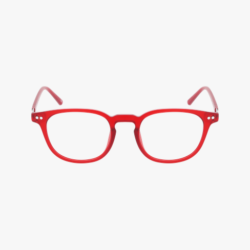 Lunettes de vue homme CELIAN rouge Vue de face