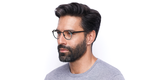 Lunettes de vue homme CHARLES gris - Vue de face