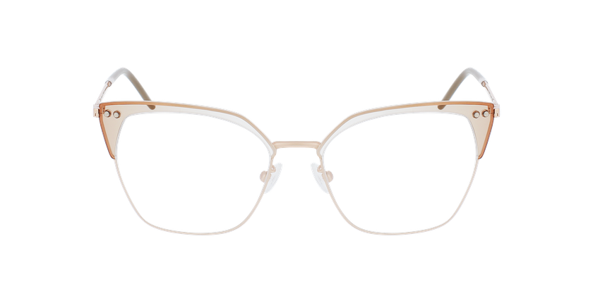 Lunettes de vue femme MAGIC 201 beige/marron - Vue de face