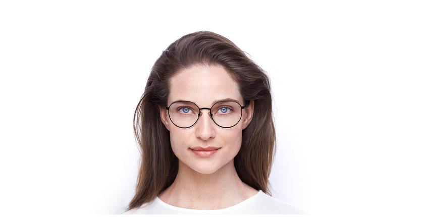 Lunettes de vue femme DAVIA noir - Vue de face