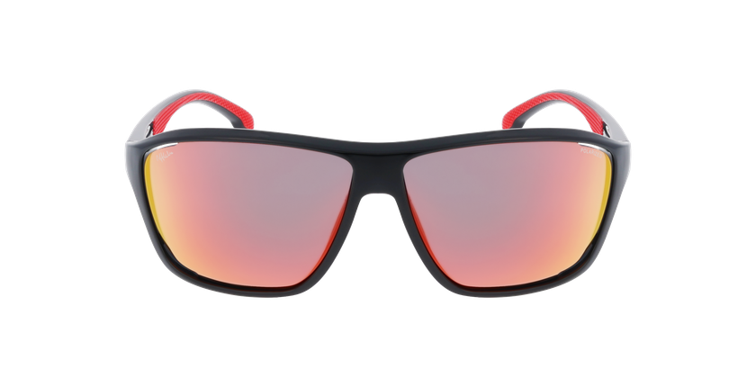 Lunettes de soleil CLAVEL POLARIZED noir/rouge - Vue de face