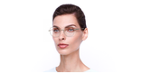 Lunettes de vue femme MAGIC LEA blanc/dorée - vue de 3/4