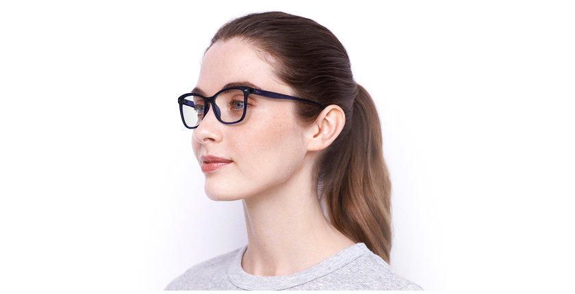 Lunettes de vue femme ISADORA violet - Vue de face