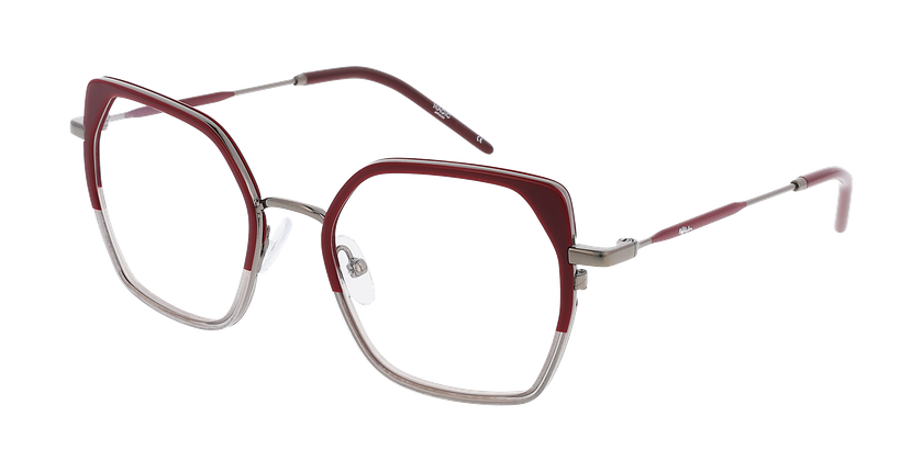 Lunettes de vue femme MAGIC222 rouge/gris - Vue de face