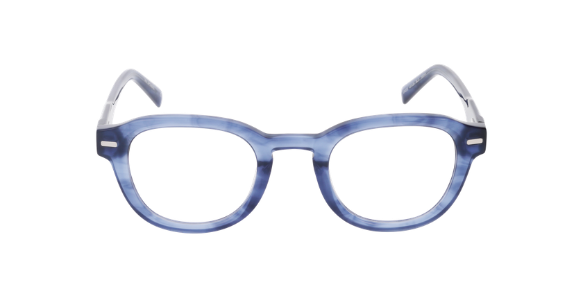 Lunettes de vue homme CARACTÈRES OPTIMISTE bleu/bleu cristal - Vue de face