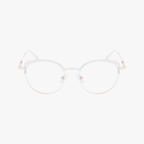 Lunettes de vue femme MAGIC293 blanc/dorée Vue de face