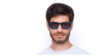 Lunettes de soleil homme ELIOT bleu - Vue de face