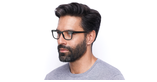 Lunettes de vue homme BASILE bleu - Vue de face