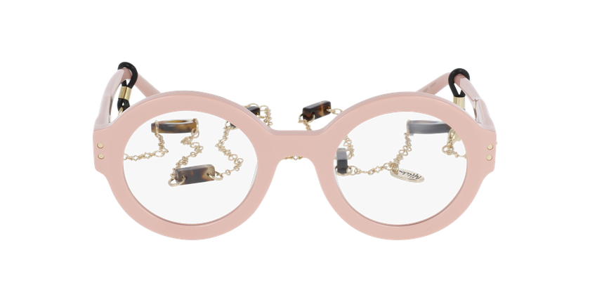 Lunettes de vue femme CARACTÈRES PERSPICACE rose - Vue de face