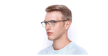 Lunettes de vue homme MAGIC 202 bleu/argenté - Vue de face