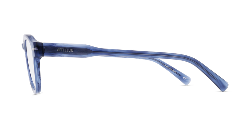 Lunettes de vue homme CARACTÈRES OPTIMISTE bleu/bleu cristal - Vue de face