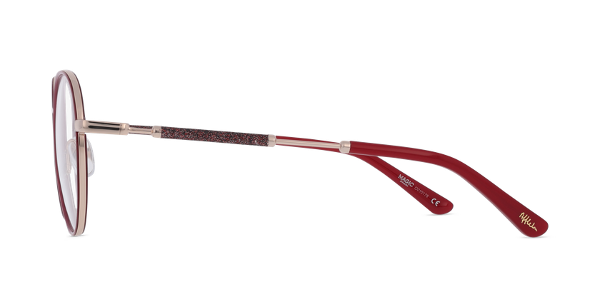 Lunettes de vue femme MAGIC253 rouge/dorée - Vue de face