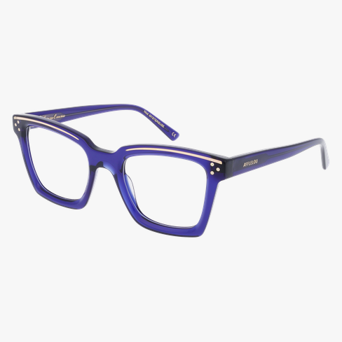 Lunettes de vue femme CARACTERES FIL D'OR MYSTERIEUSE bleu