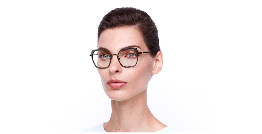 Lunettes de vue femme MAGIC222 marron/dorée - Vue de face