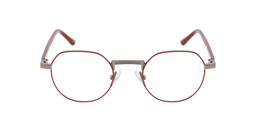 Lunettes de vue homme AURELIEN rouge - Vue de face