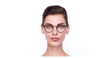 Lunettes de vue femme MAGIC224 rose/dorée - Vue de face