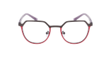 Lunettes de vue homme CHARLES noir/rouge - Vue de face