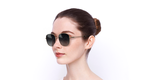 Lunettes de soleil femme BA5010S dorée - vue de 3/4