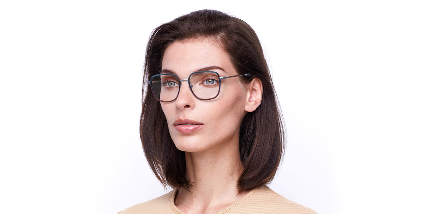 Lunettes de vue femme MAGIC 186 bleu/rose - Vue de face