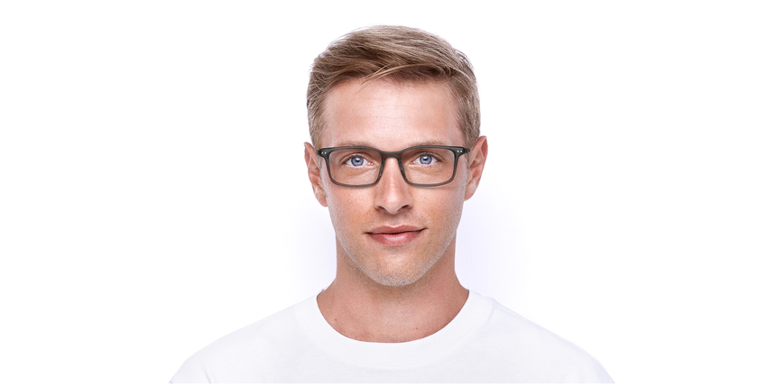 Lunettes de vue homme GARY gris/noir - Vue de face