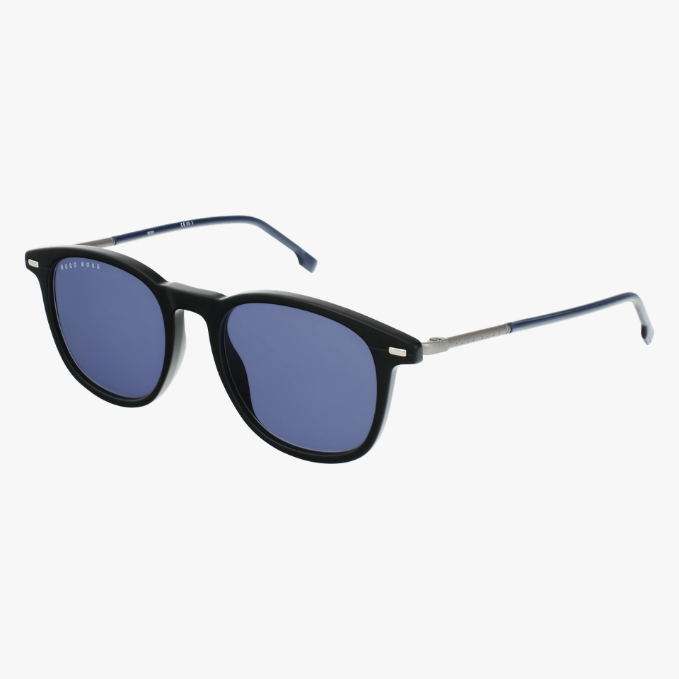 Lunettes de soleil homme 1121S noir/bleu - Vue de face