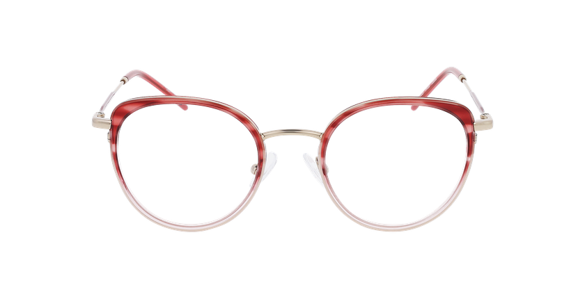 Lunettes de vue femme MAGIC224 rose/dorée - Vue de face