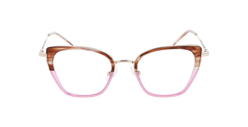 Lunettes de vue femme MAGIC219 écaille/rouge - Vue de face