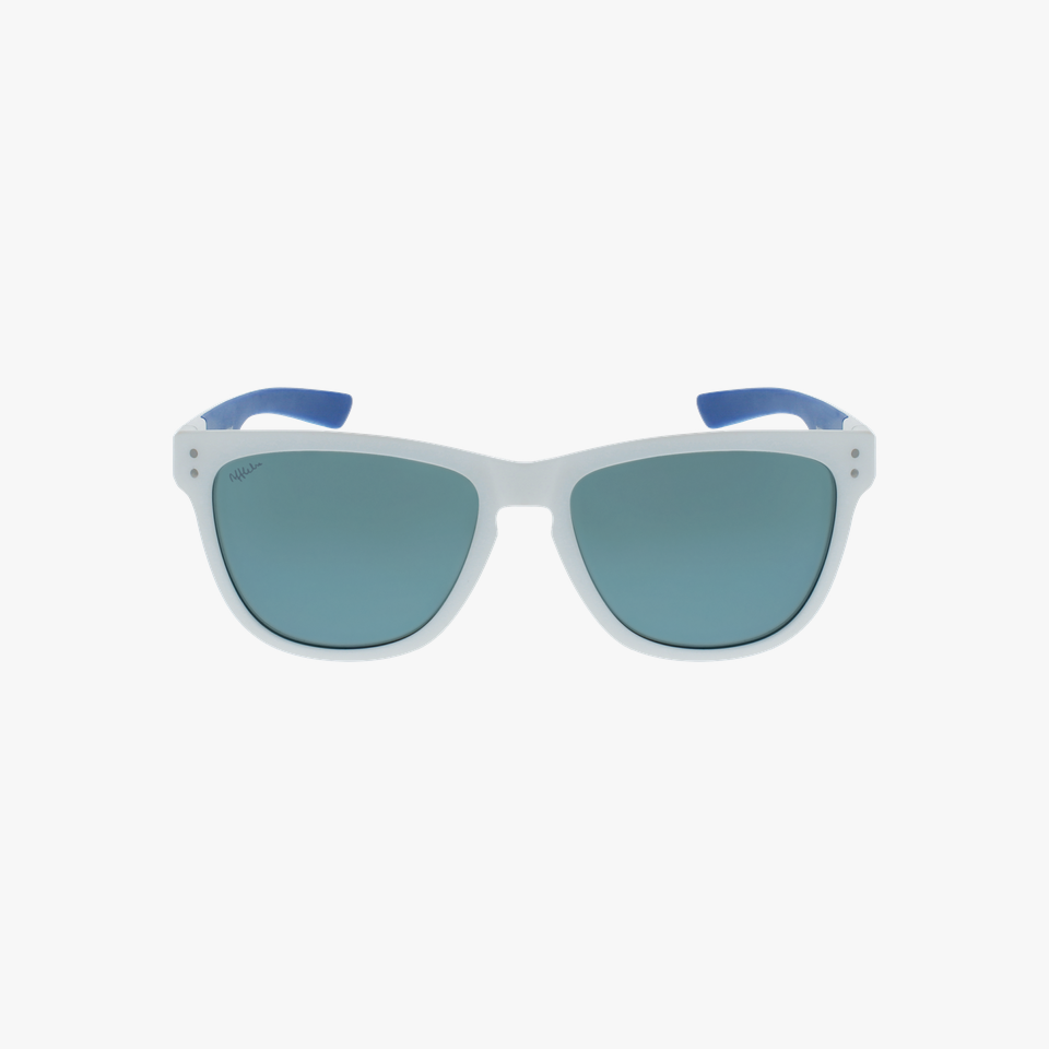 Lunettes de soleil femme WILD POLARIZED blanc/bleu - Vue de face