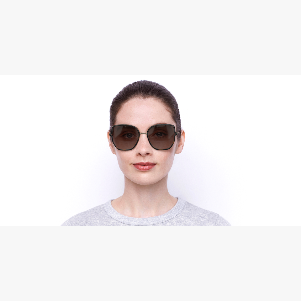 Lunettes de soleil femme 1392/S dorée - Vue de face