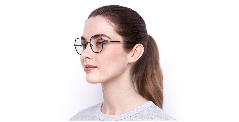 Lunettes de vue femme MAGIC252 bleu - Vue de face