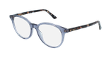 Lunettes de vue femme MONTAIGNE47 bleu/écaille - vue de 3/4