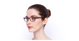 Lunettes de vue femme MAGIC 146 violet/rose - vue de 3/4