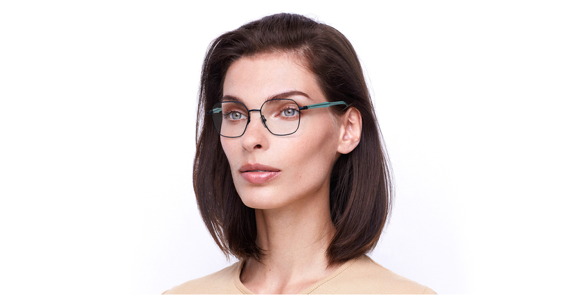 Lunettes de vue femme VICTORIA bleu - Vue de face