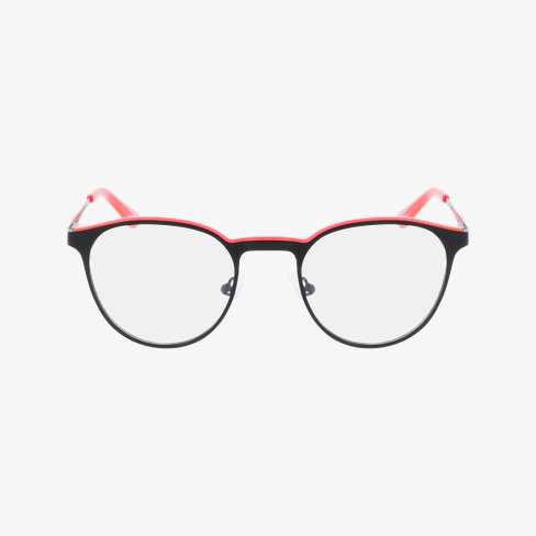 Lunettes de vue femme REINE noir/rouge Vue de face