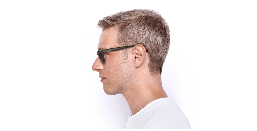 Lunettes de soleil homme FAREL vert - Vue de côté