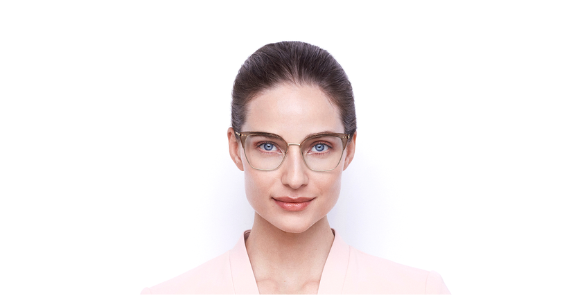 Lunettes de vue femme MAGIC 201 beige/marron - Vue de face