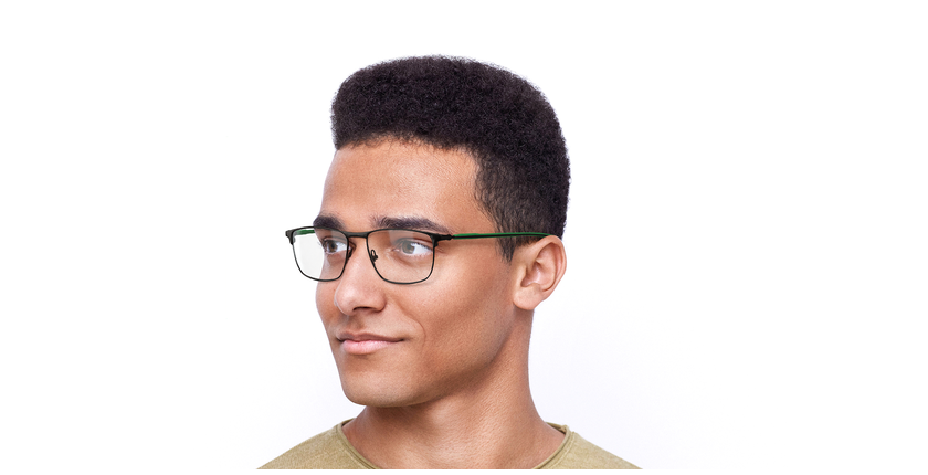 Lunettes de vue homme MAGIC241 gun/vert - Vue de face