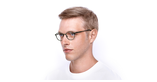 Lunettes de vue homme YOAN vert - Vue de face