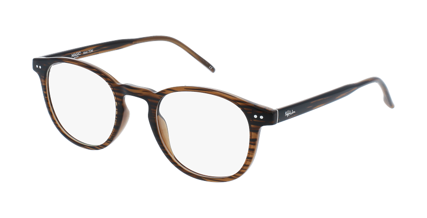 Lunettes de vue homme MAGIC TOM marron - Vue de face