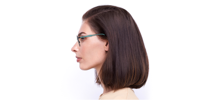 Lunettes de vue femme VICTORIA bleu - Vue de face