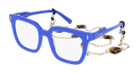 Lunettes de vue femme CARACTÈRES REVEUSE bleu - Vue de face