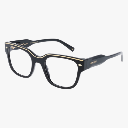 Lunettes de vue femme CARACTERES FIL D'OR AUDACIEUSE noir