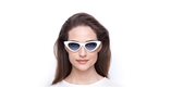 Lunettes de soleil femme LILO blanc - Vue de face