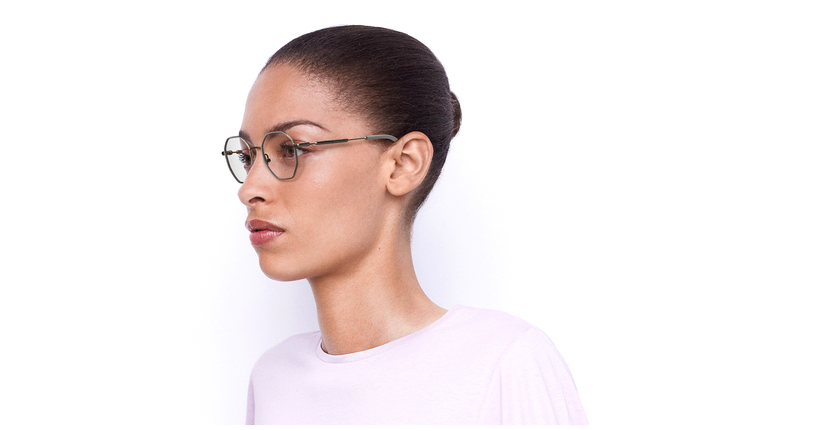 Lunettes de vue femme MAGIC194 blanc/dorée - Vue de face