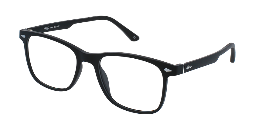 Lunettes de vue homme BASTIAN noir - Vue de face