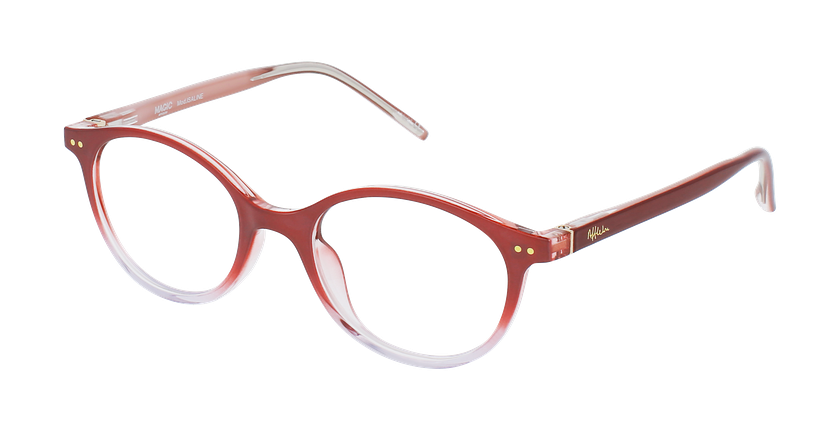 Lunettes de vue enfant ISALINE rouge/rose - Vue de face