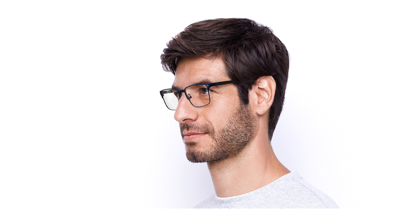 Lunettes de vue homme BAPTISTE bleu - Vue de face