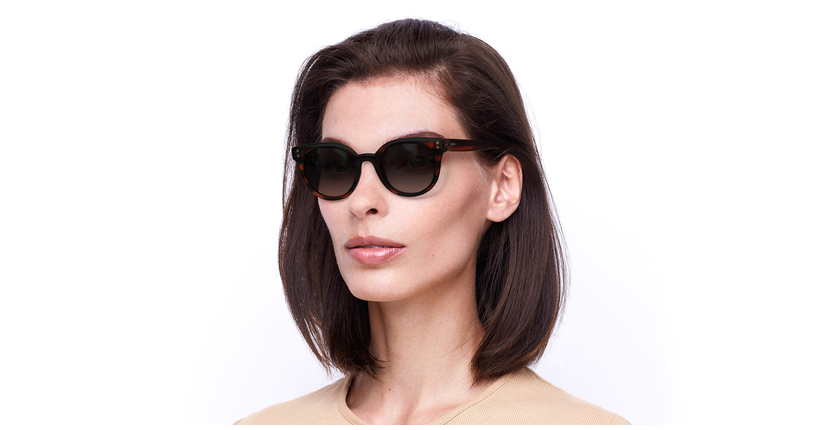 Lunettes de soleil femme VANNA marron - Vue de face