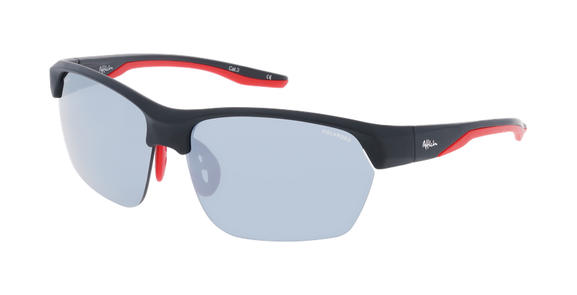 Lunettes de soleil LANGLEY POLARIZED noir/rouge - Vue de face