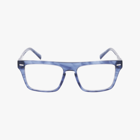 Lunettes de vue homme CARACTÈRES CURIEUX bleu/bleu cristal Vue de face